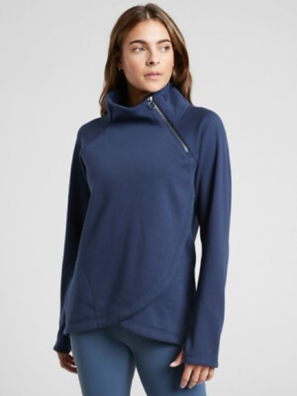 Athleta Cozy Karma Asymmetrical Pullover